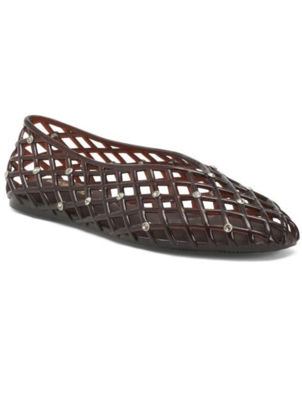 Cushionaire Rhinestone Jelly Flat Slip-On Shoes